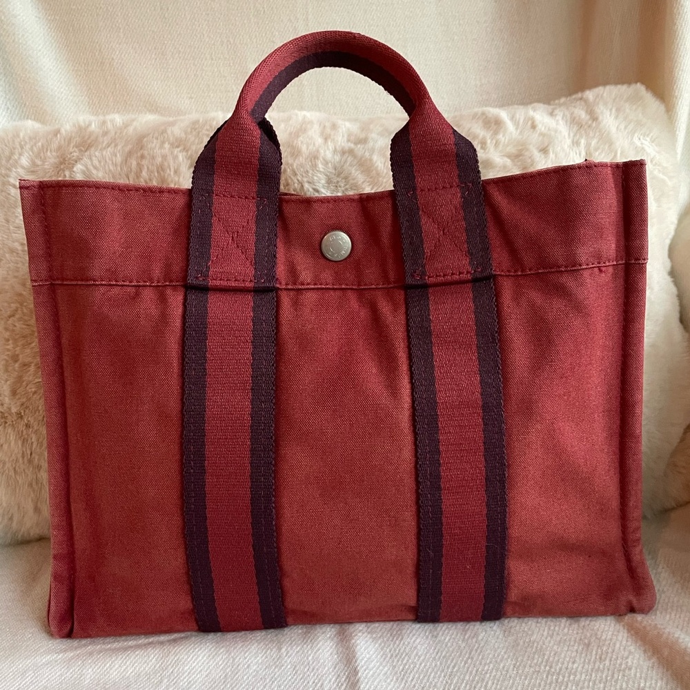 Authentic Hermès Red small tote